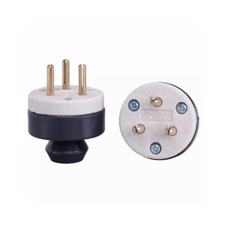 Pino Externo Polarizado, Porcelana, 20A/0~380V 3 Polos, Cor