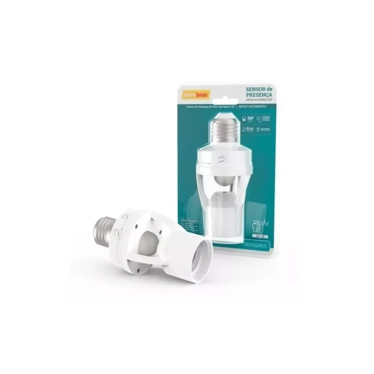 Sensor de Presença, Plástico, C/ Base E27 6M 100~240V, Cor B