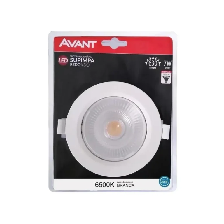 Spot - Authentic - Emb - Qua - 6500K - 7W Avant