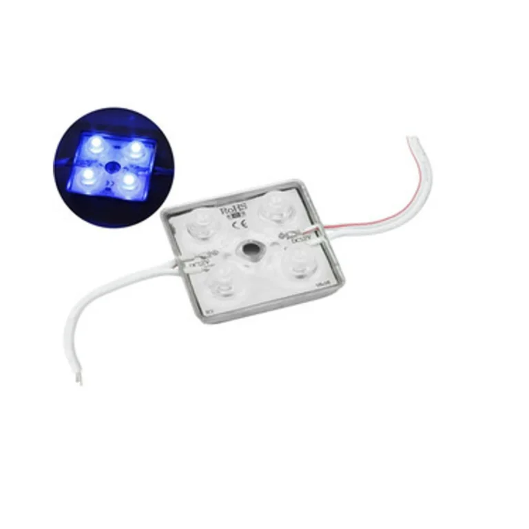 Modulo Quadrado C/4 Leds IP65 3528 36*36*5 - 12V - Azul