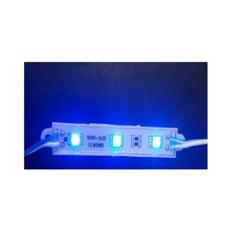 Modulo C/3 Leds IP20 5050 78*15*8 - 12V - Azul