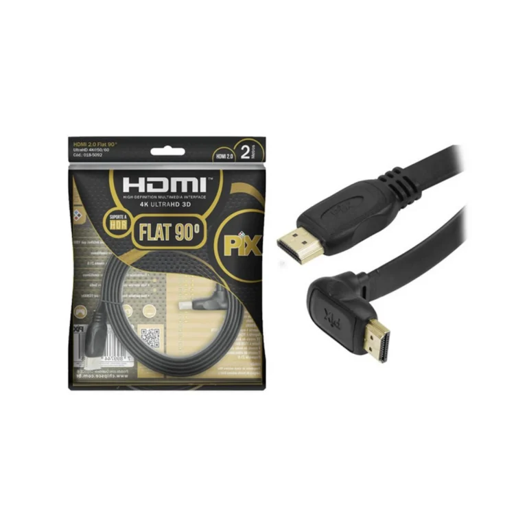 Cabo HDMI 2.0 - 4K Hdr 19P 2M - 90 Graus
