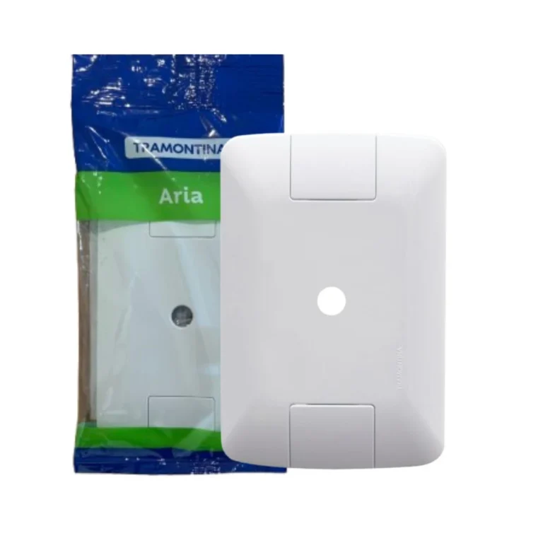 Placa 4x2 1 Furo 9,5 mm Aria Branca