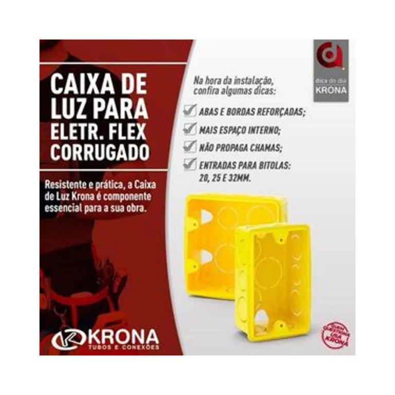 Caixa de Luz P/Eletr. Flexível Corrugado 4x2