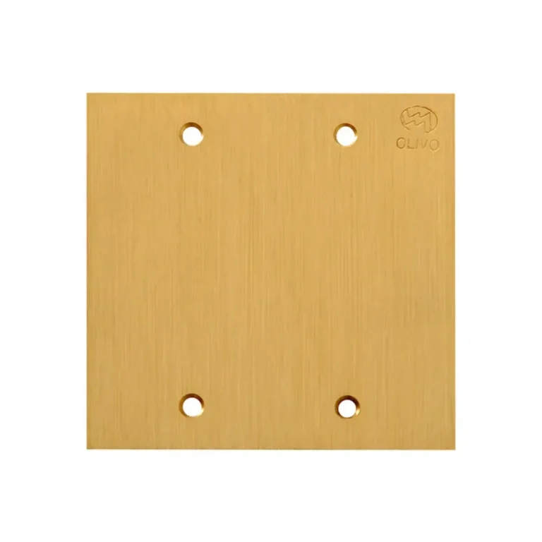 Placa Piso Leve 4x4 Latao Escovado Cega
