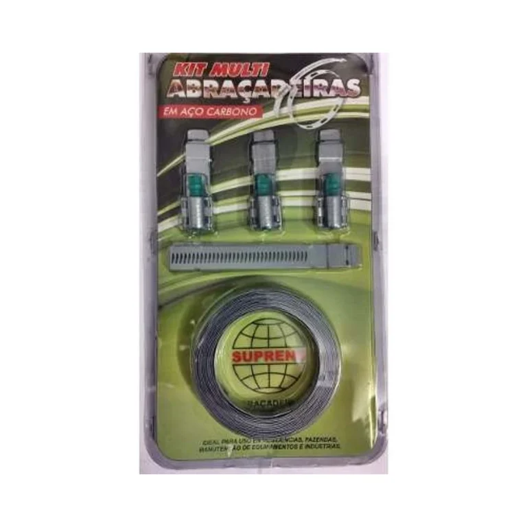 Abraçadeira Universal Aço Carb Kit 3Pcs