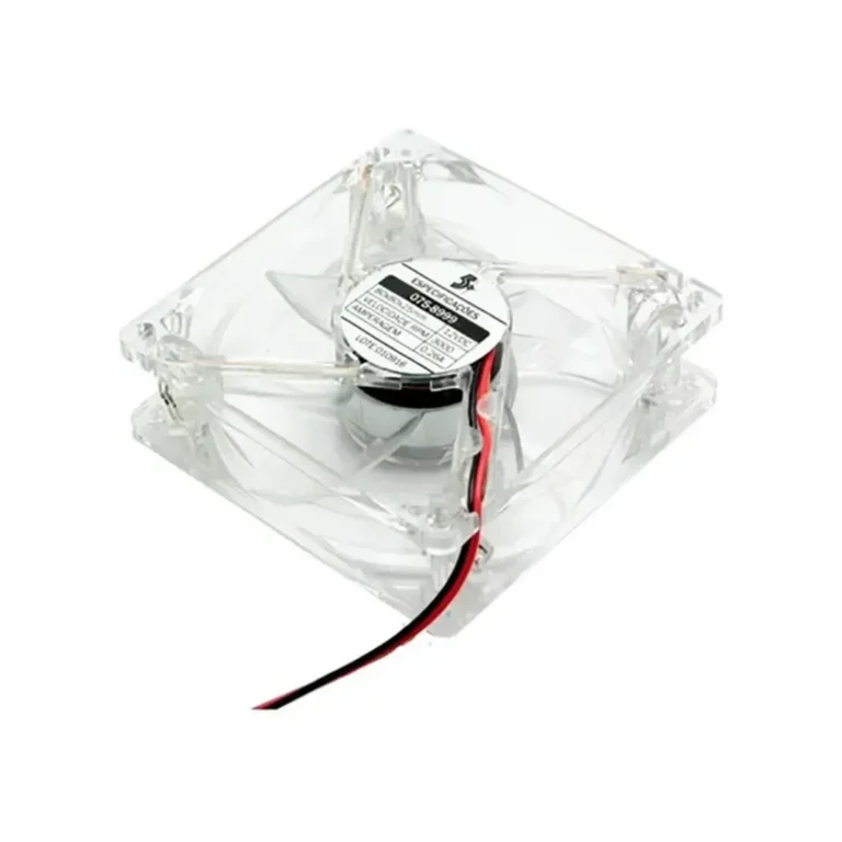 Microventilador 80 x 80 x 25 mm - 12V - Transparente