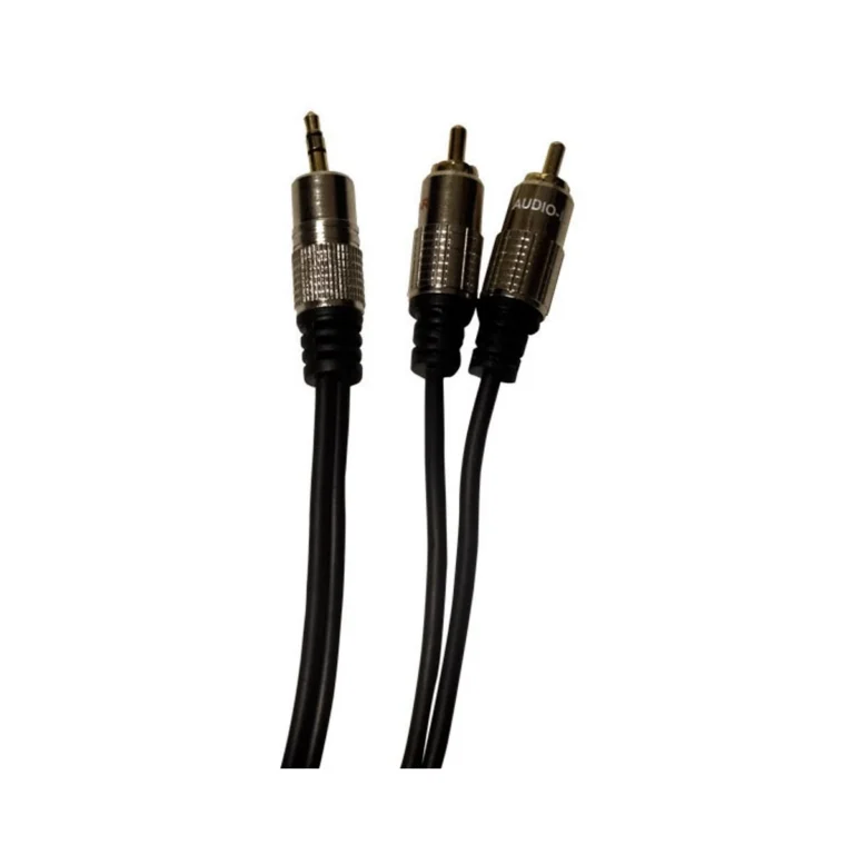 Cabo P2 St + 2Rca 1,80M Metal Profissional Preto