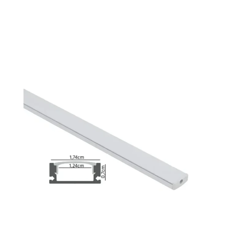 Perfil Slim Sobrepor Prata 3 M
