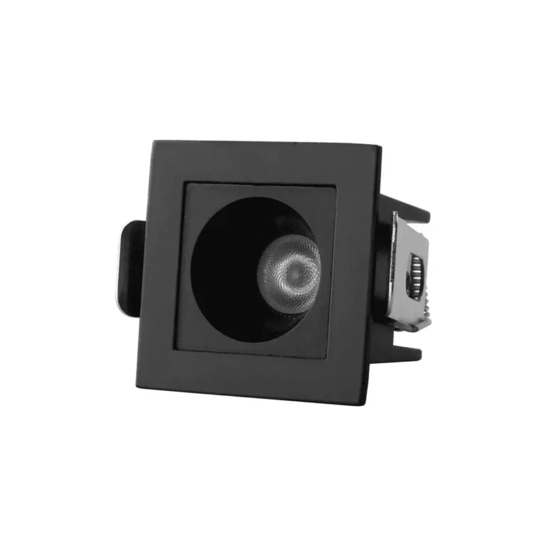 Mini Spot Preto 3W 2700K Angulo 12Graus