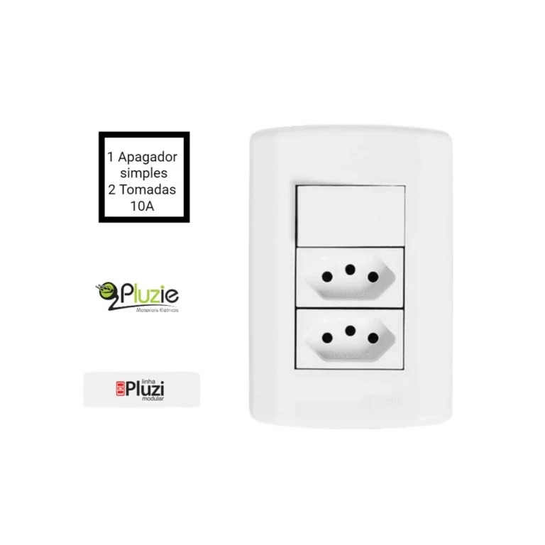 Interruptor Simples e 2Tomadas Pad 2P+T 10A Modurale