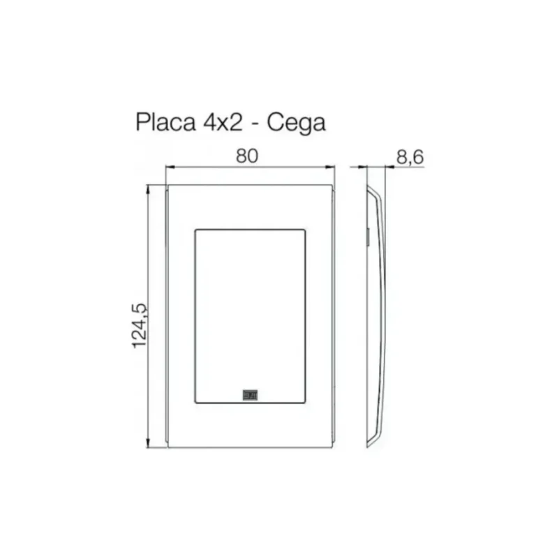 Placa 4 x 2 Cega Modurale