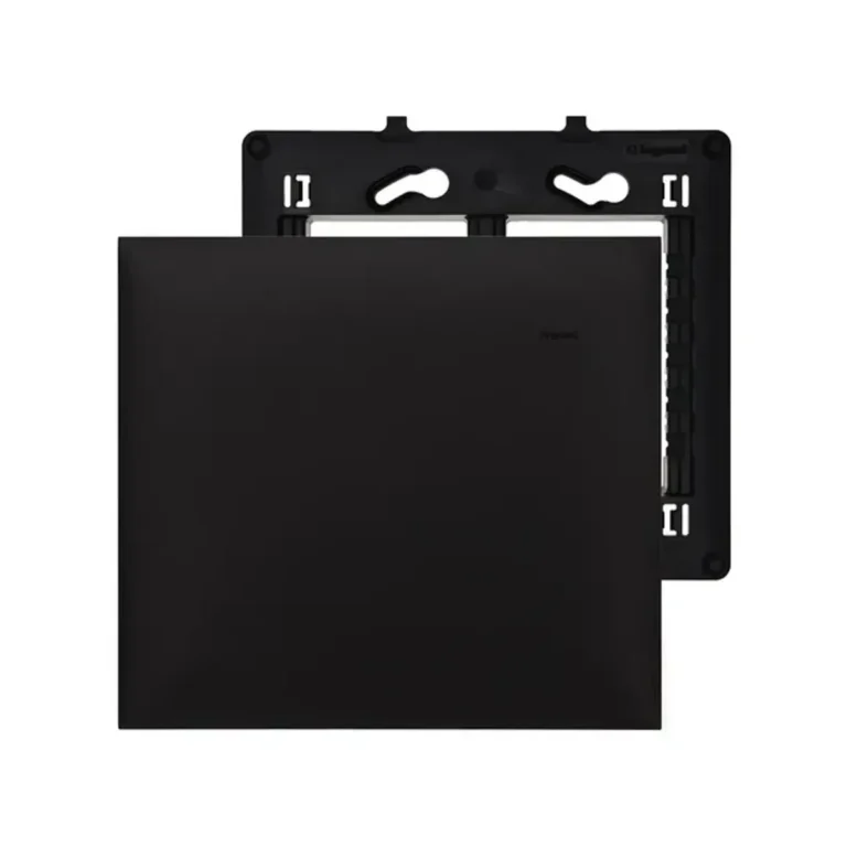 Placa 4 x 4 Preta Cega com Suporte
