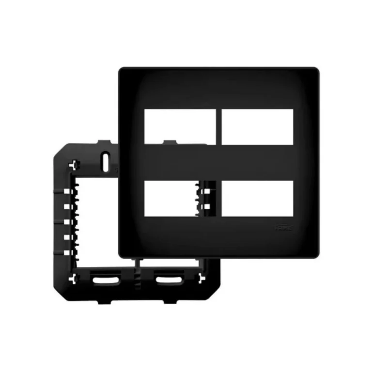 Placa 4 x 4 Preta 04 Mod Distanciados com Suporte