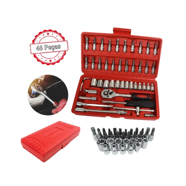 Jogo de Soquetes 1/4 46Pcs