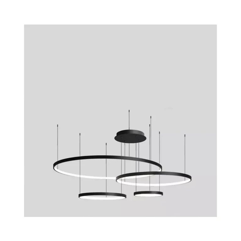 Pendente Circle Two 40/60 cm LED 4000K Preto