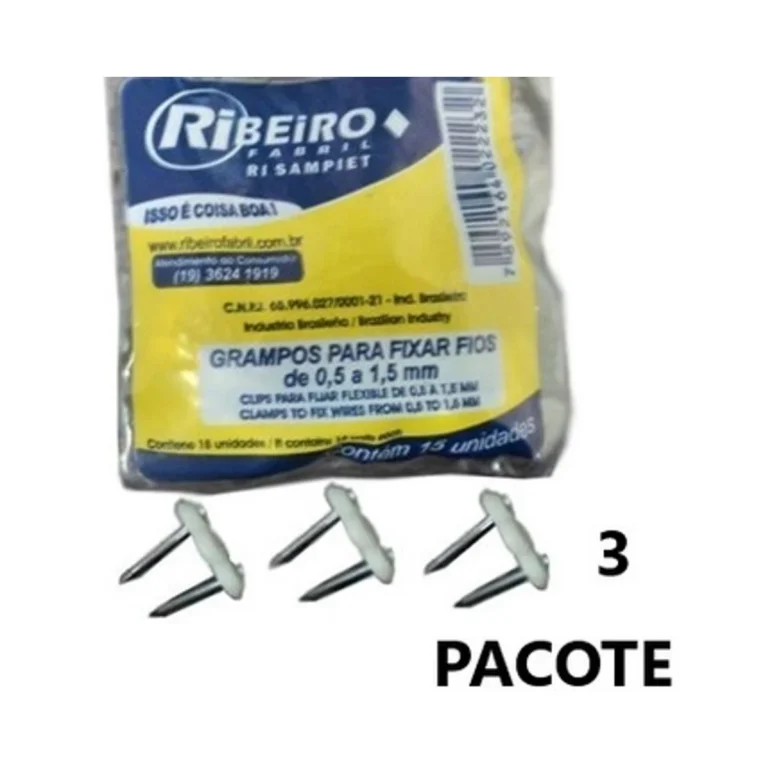 Grampo Tipo Miguelao Emb C/15Pcs Branco