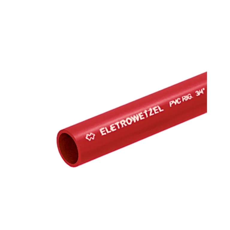 Eletroduto PVC Vermelho Aparente Leve 3/4