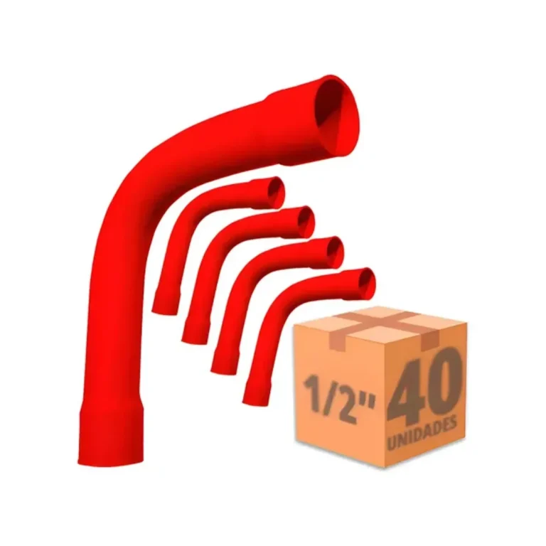 Curva 90º Vermelha C/ Bolsa 1/2