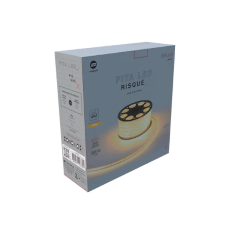 LED - Fita - Ext - Risque - Ip67 - 10Wm - 25M - 2700K - 127Vca