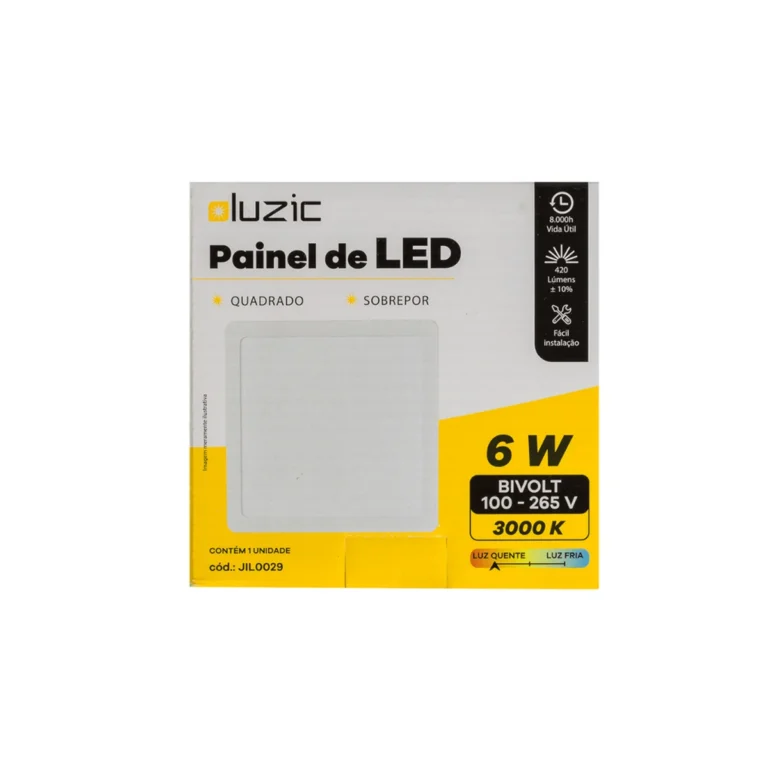 Painelsobr - Qua - 12 - 3000K - 6W