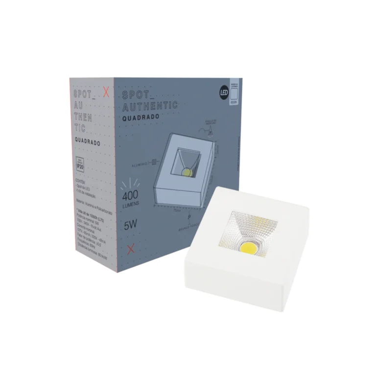 LED - Spot - Authentic - Sobr - Qua - Pf - 5W - B R6500K - Bivolt - 400