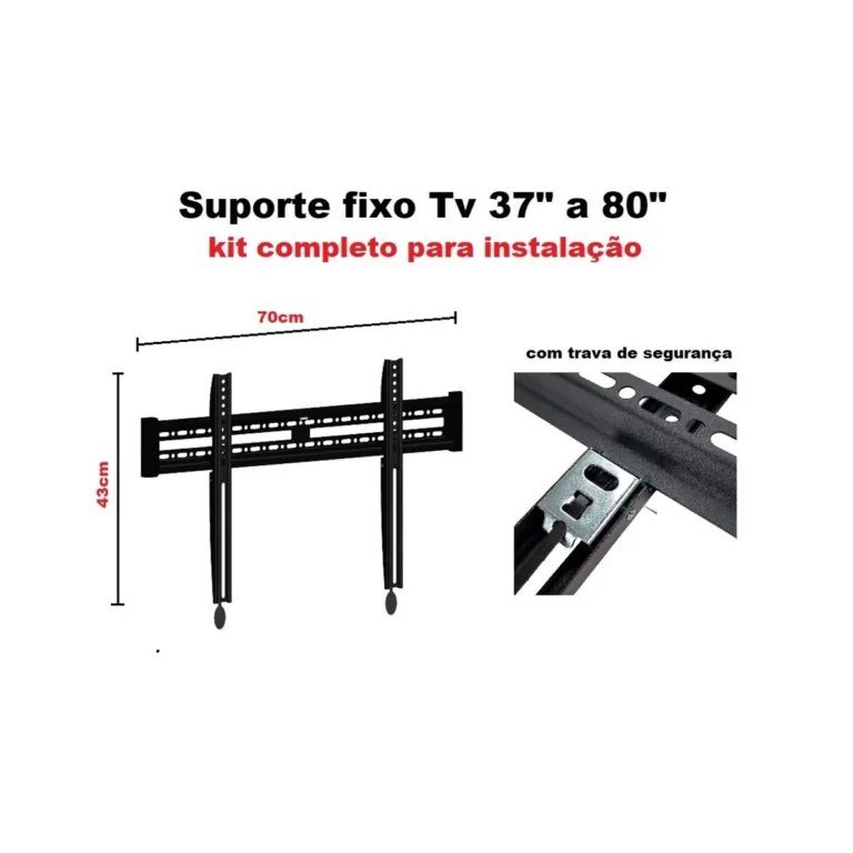 Suporte Fixo TV LED,Lcd,3D e Smart 37" A 80"