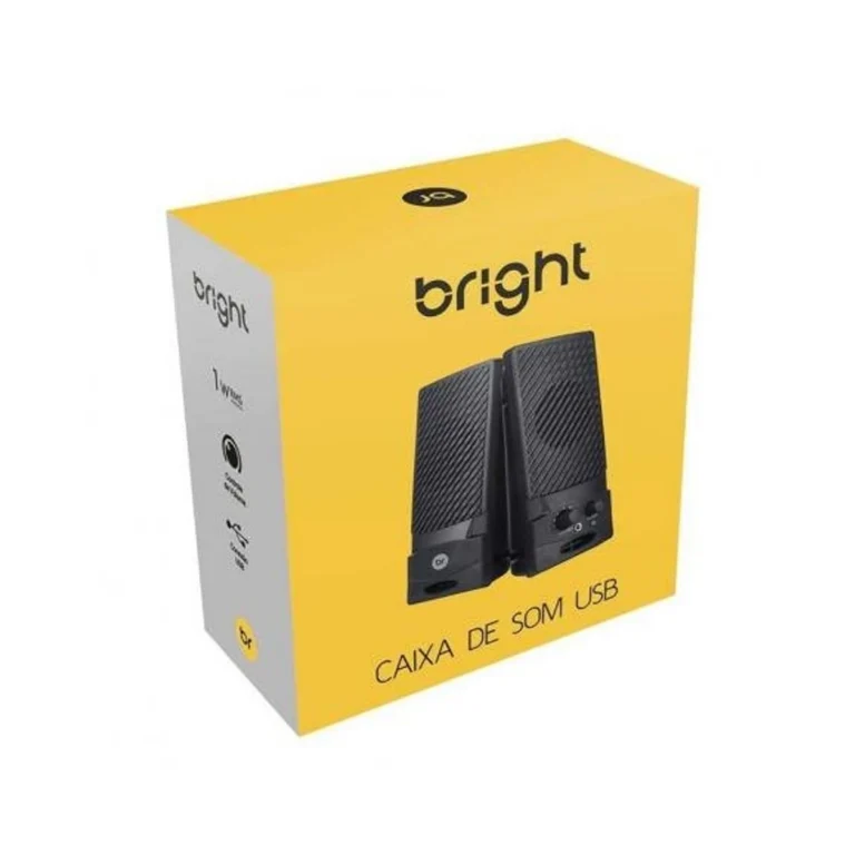 Caixa de Som Multimidia Mini USB P2 Preto Bright