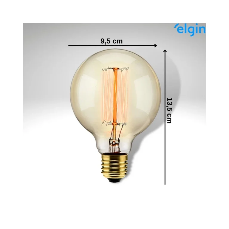 Lâmpada Fil Carb G95 40W 127V 2000K Yo