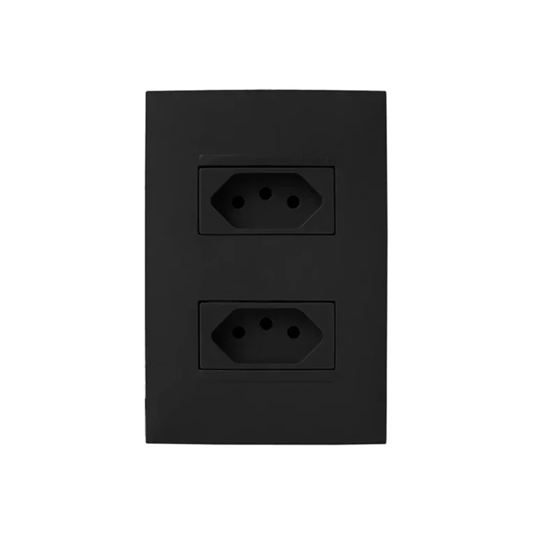 Cj Mobi Lar Preto - Tomada 2P+T 20A