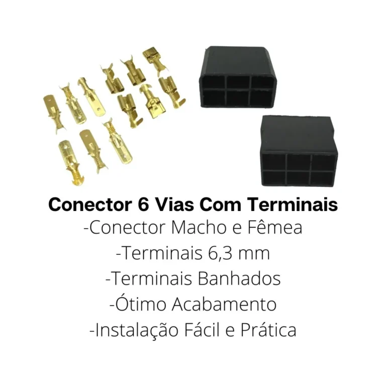 Conector 6 Vias C/Terminais