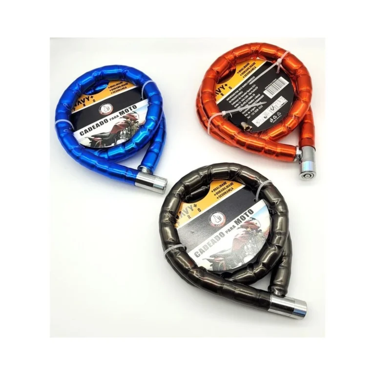 Cadeado Moto 100Cmx22 mm Chave Braf