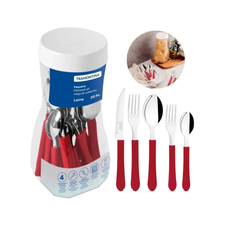 Faqueiro Inox 20Pc Cb.Plas Pt Tram