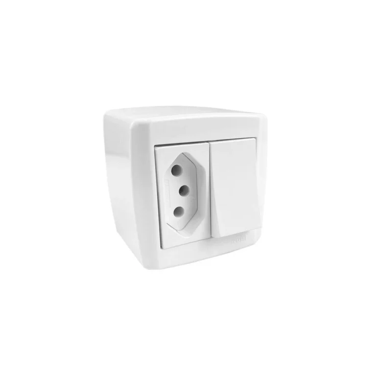 Cj Inter Simples 10A + Tomada 20A 250V~ Slim Box