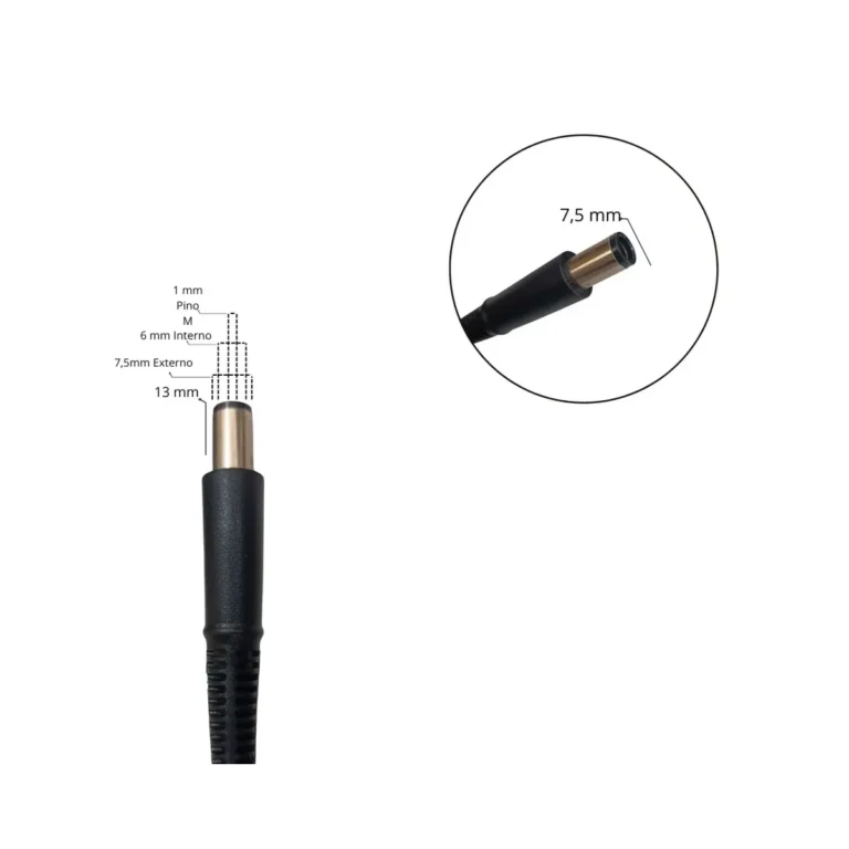 Fonte Notebook Compativel Hp 18,5V 3.5A Pino 4.74/1,7 mm Bivo