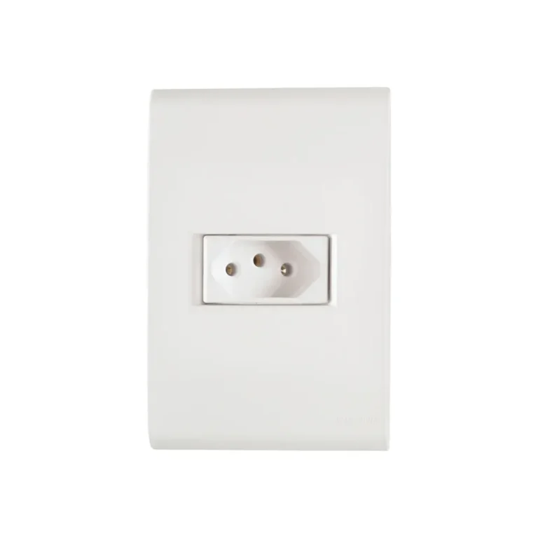 Tomada 2P+T 10A/250V Linha Liz Branco