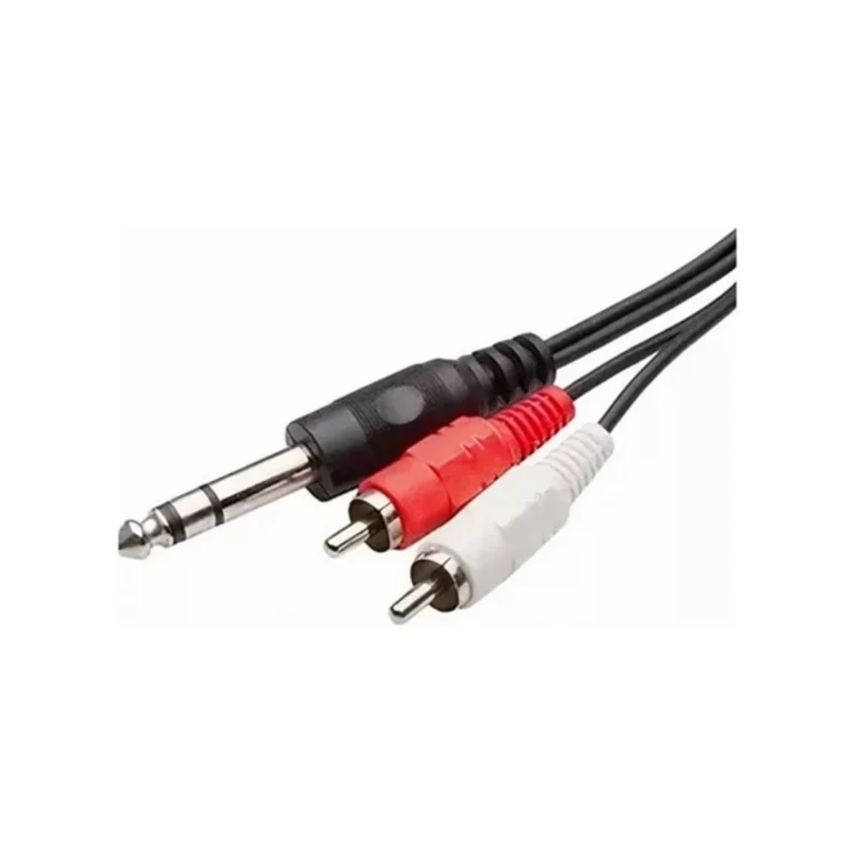 Cabo P10 Estéreo x 2 RCA 2M Niquel
