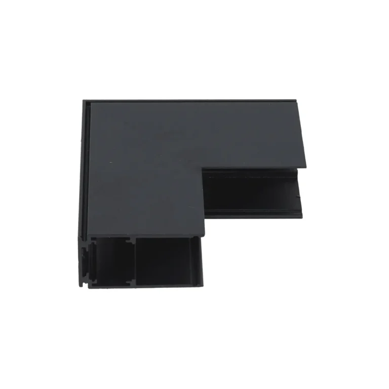 Conector em L Parede Sobrepor Mag Preto