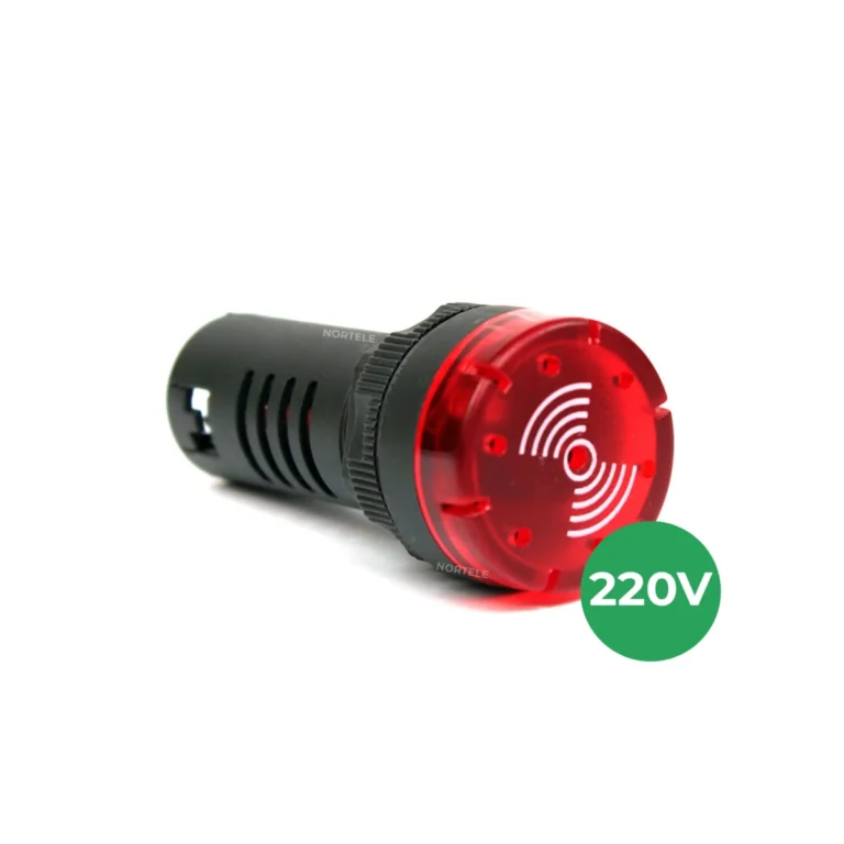 Sinaleiro Luminoso e Sonoro 220Vca - Buzzer