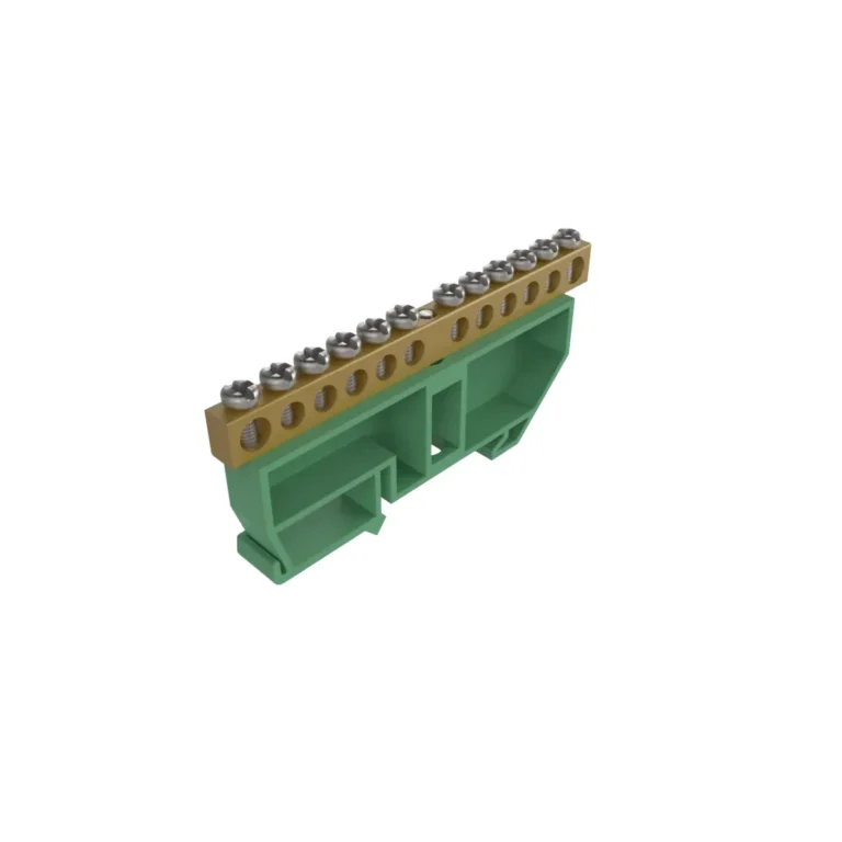 Barramento Terra 02 + 10 Furos P/ Fixacao em Trilho DIN Sop