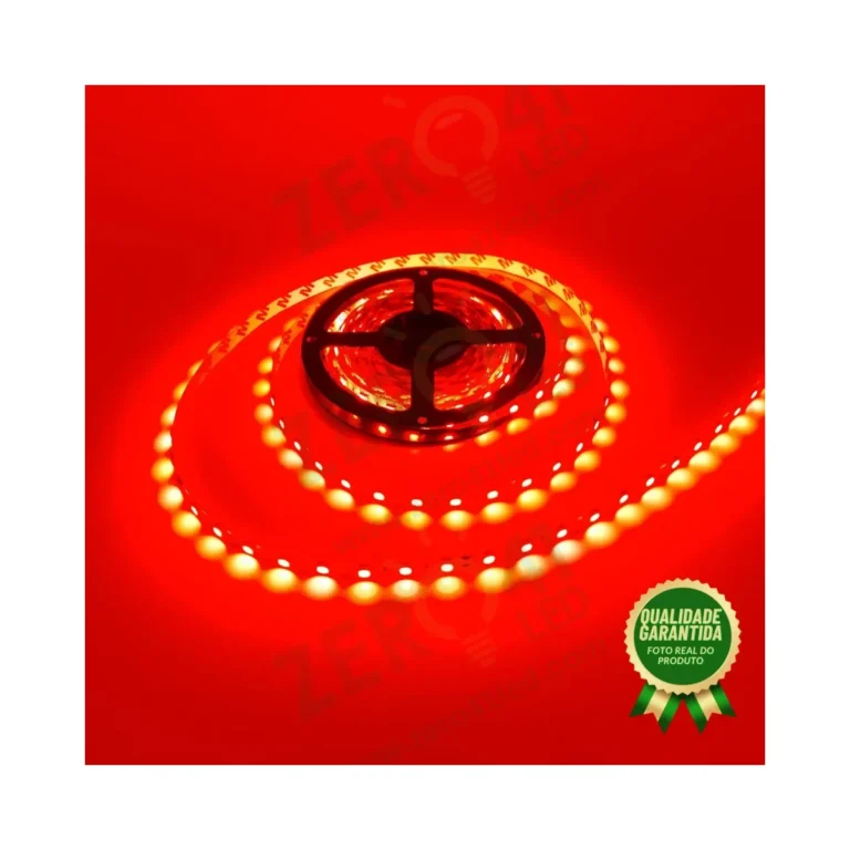 Fita LED 5050 110V 14.4W Verm 5M + Aces