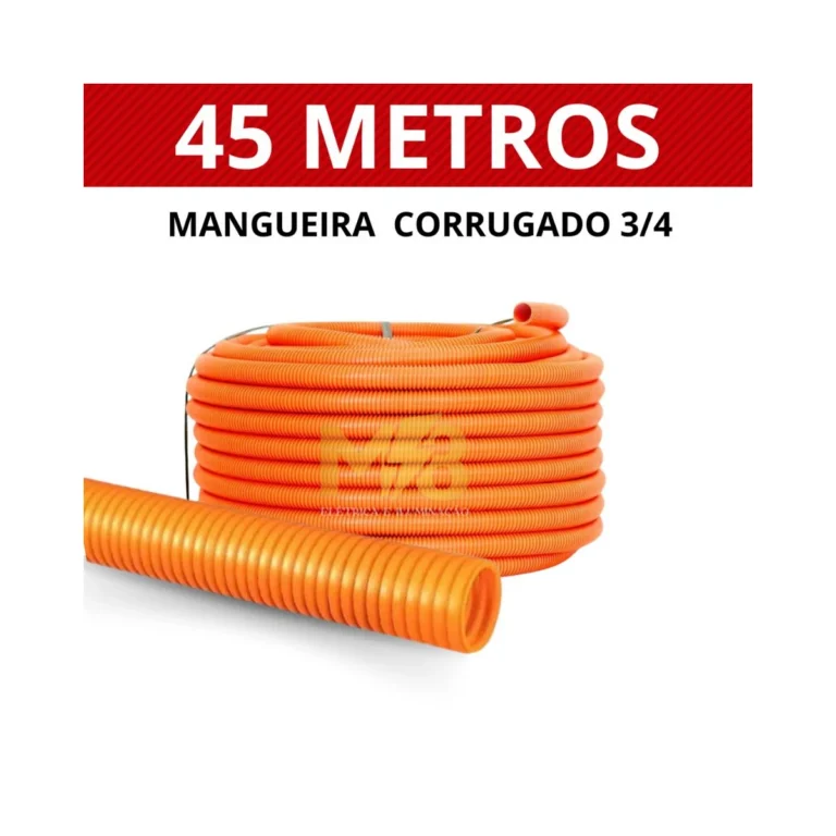 Mangueira Corrugada Reforçada 3/4X Laranja