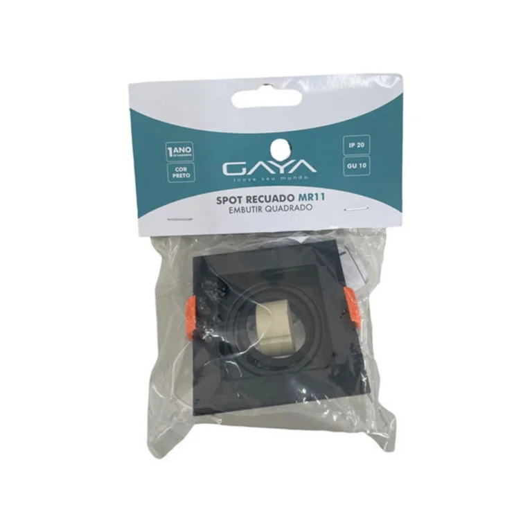 Spot Mr11 Preto C/ Soquete P/ Lamp GU10 Gaya