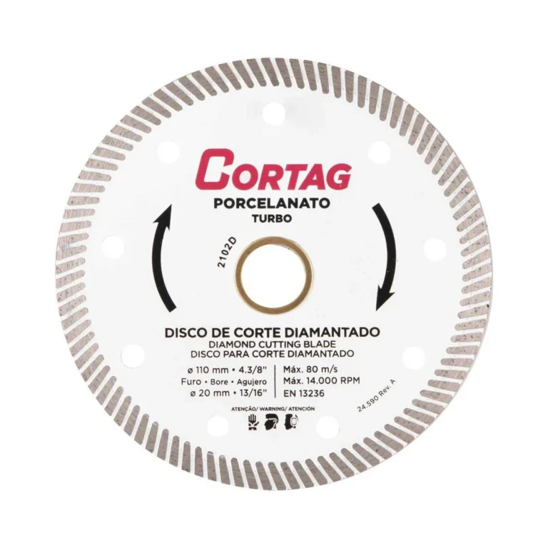 Disco de Corte Diamantado Turbo Porcelanato 110 mm Cortag