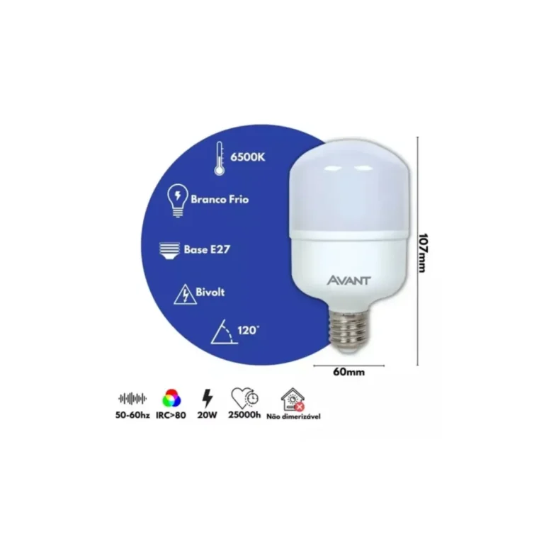 Lâmpada de LED 20W Bivolt 6500K E27