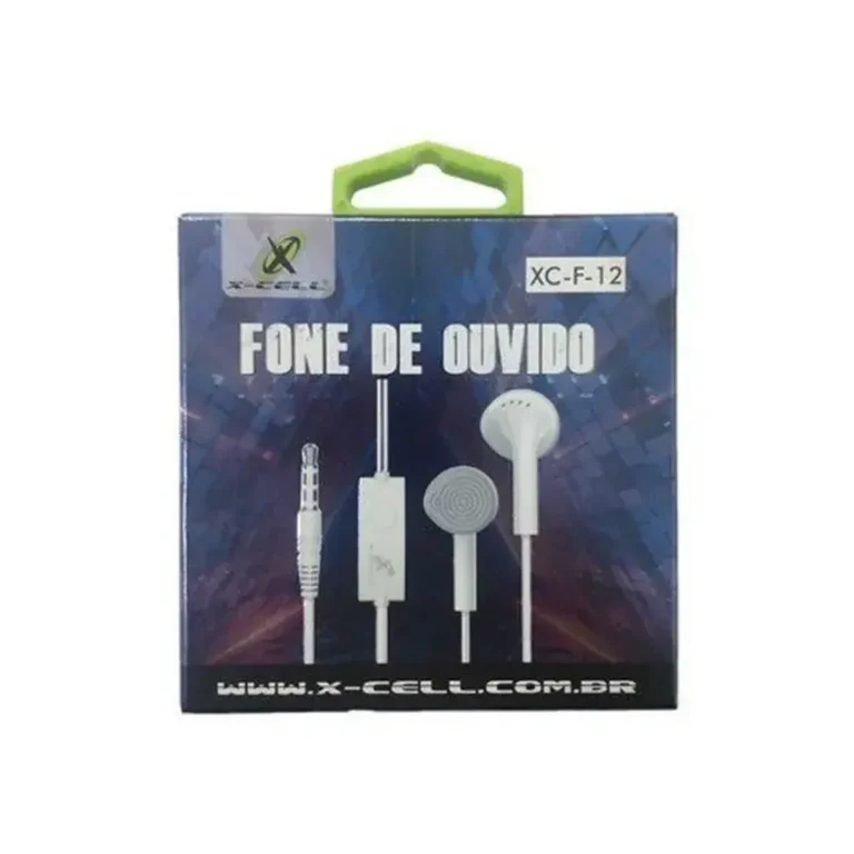 Fone de Ouvido Headset Stereo C/ Microfone P2 Xc - F - 12 Branco