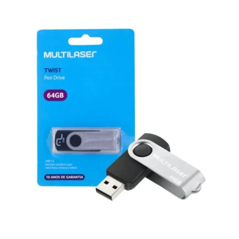 Pen Drive 64Gb Pd590 Preto Multilaser