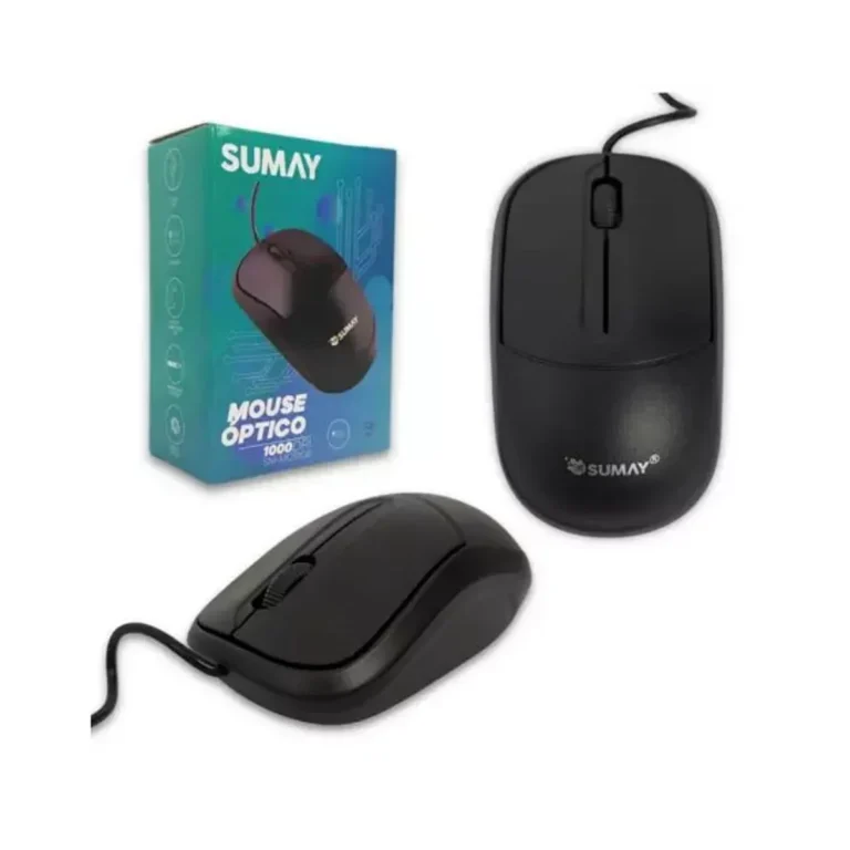 Mouse com Fio Óptico USB 1000Dpi Mo1308 Preto Sumay