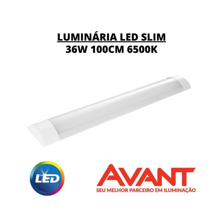 Luminária Slim 6500K - 36W Avant