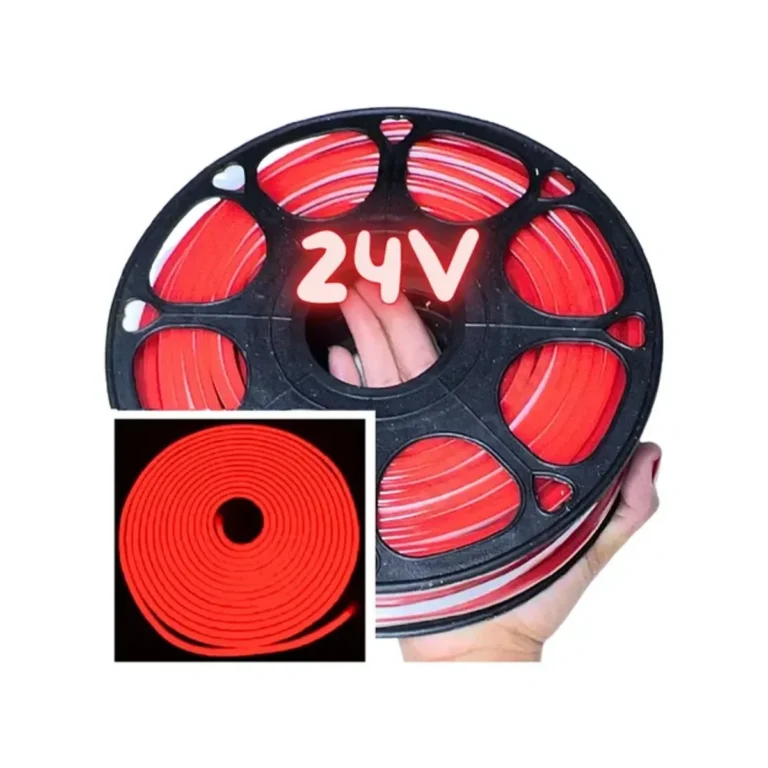 Fita Neon Slim 24V 25Mt 7W Vermelha por Metro Gaya